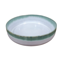 Bol de service bleu contour turquoise 2.5''x11.5''