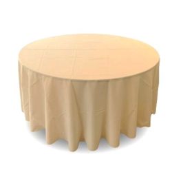 Nappe 132'' ronde ivoire