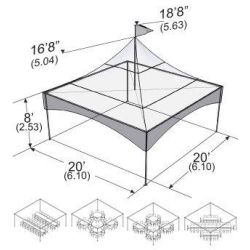 Chapiteau 20x20 avec cts