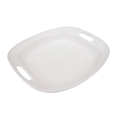 Bol de service blanc avec poign 14''x15,5''