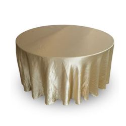 Nappe 108'' ronde satin dor