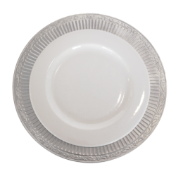 Sous-assiette rayure argent