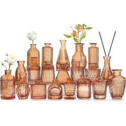 Mixte de vases boho ambr