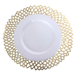 Sous-assiette boho dor