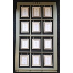 Fentre army green avec cadre pour plan de table/photos