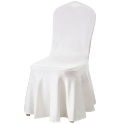 Couvre-chaise blanc jupe