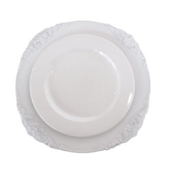 Sous-assiette vintage blanche