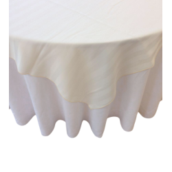 Nappe 68x68 ivoire avec rayures