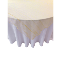 Sur-nappe organza jaune