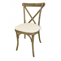 Chaise CrossBack avec coussin beige