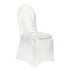 Couvre-chaise cuirette blanche