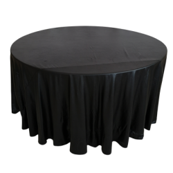 Nappe 132'' ronde cuirette noire