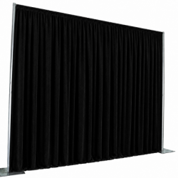 Mur auto-portant avec rideau noir