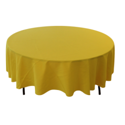 Nappe 90" ronde jaune
