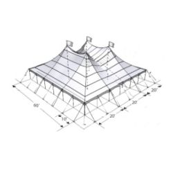 Chapiteau 60x60 avec cts