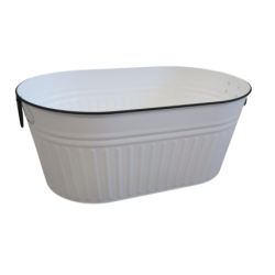 Seau  champagne blanc 24''X14''X10''