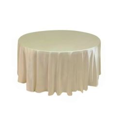 Nappe 120'' ronde satin champagne