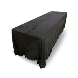 Nappe 90x132 paillette noire