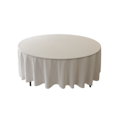 Nappe 108'' ronde blanche