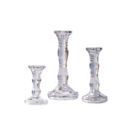 Trio de bougeoir cristal