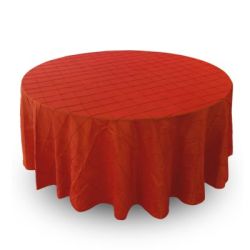 Nappe 114'' ronde pintuck orange brle