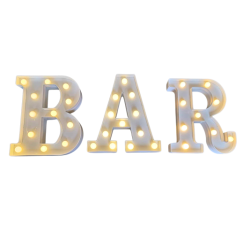 Lettres BAR lumineuses