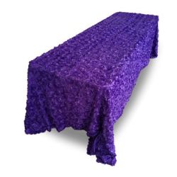 Nappe 90x156 rosette mauve