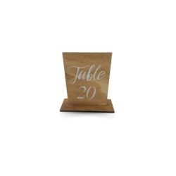 Numro de table en bois avec chiffre blanc 1-10