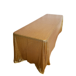 Nappe 90x156 paillette or