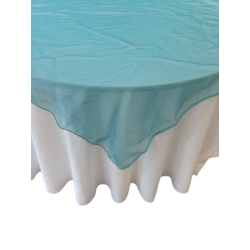 Sur-nappe organza turquoise