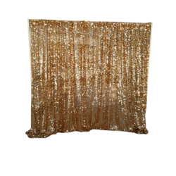Mur auto-portant avec rideau paillette dor