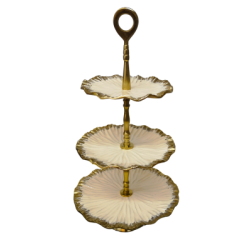 Tour  cupcake - dor et blanc 3 tages