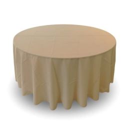 Nappe 132'' ronde beige